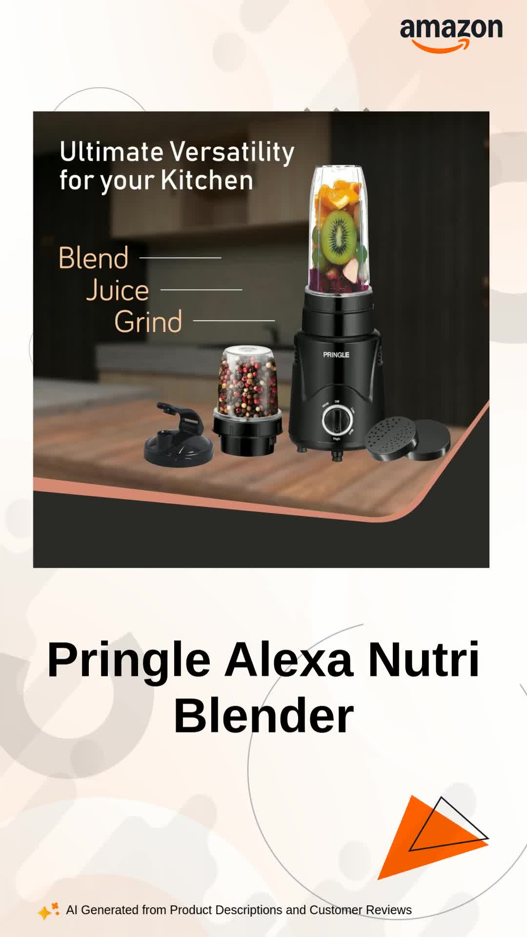 Buy Pringle Alexa Nutri Blender 450W | Smoothie Maker & Mixer
