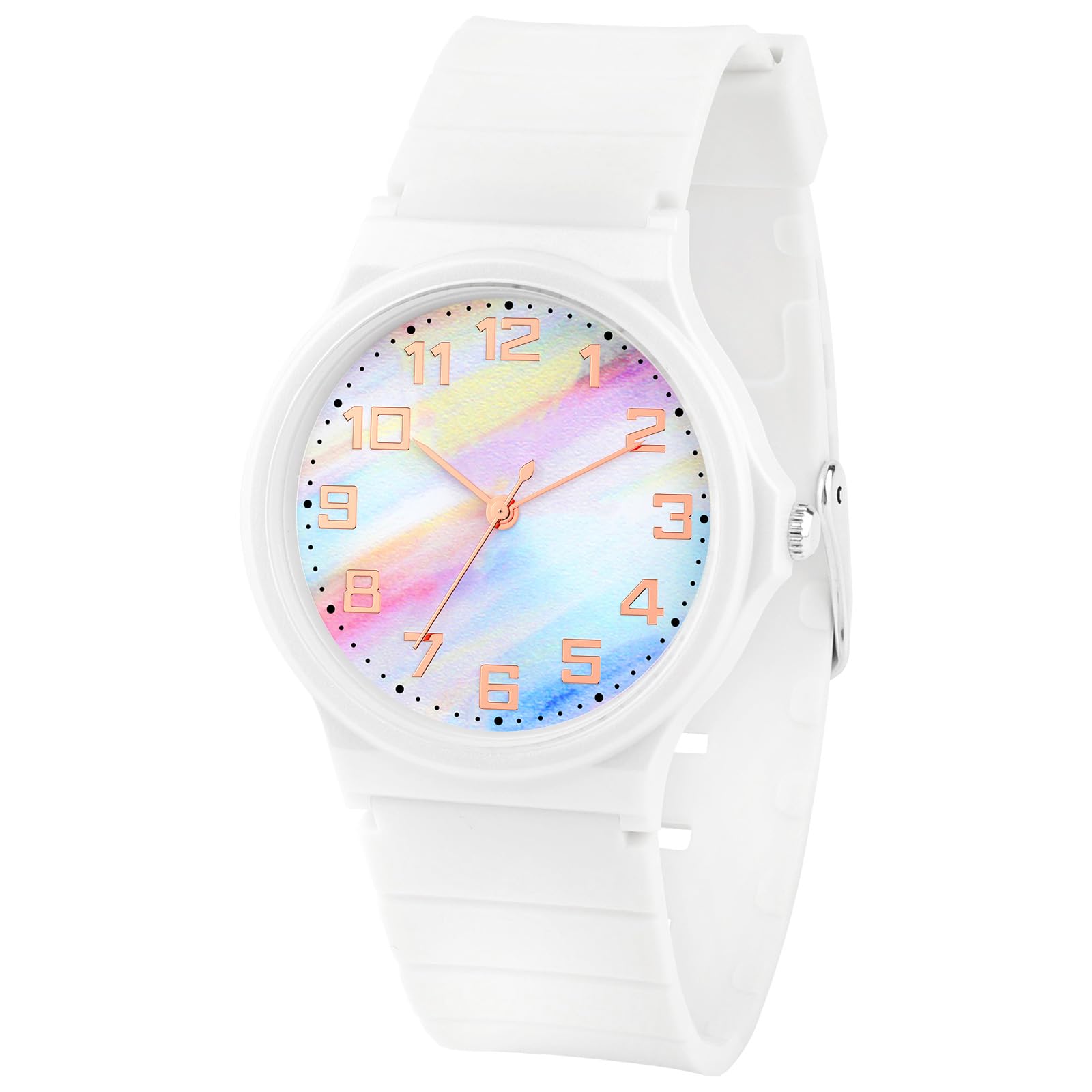 Edillas Kids Teens Watch Analog Girls Boys, Waterproof Stylish Watch for Children,Students with Soft Silicone Strap for Kids Teens 4-16 Years Old