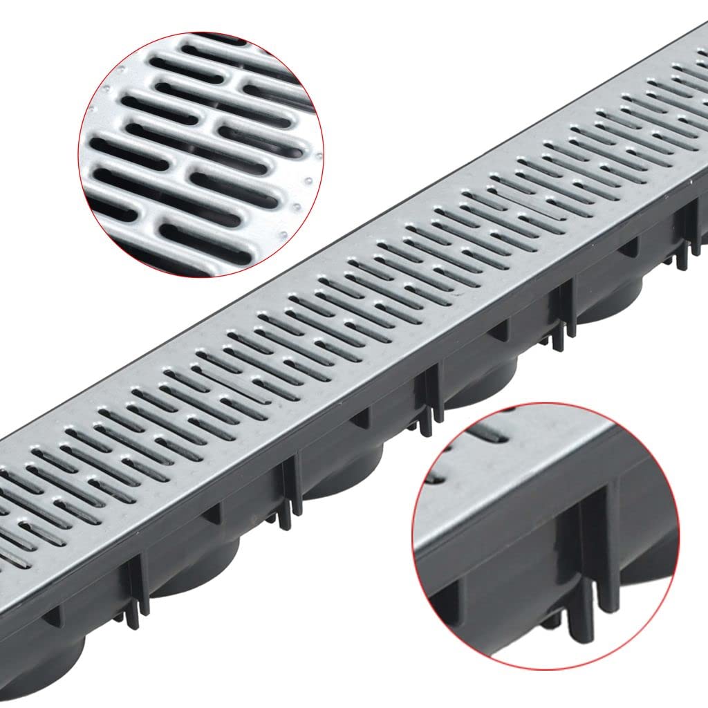 Canalette di Drenaggio 3 pz Acciaio Zincato 3 m,Ferramenta per la Riparazione di impianti Idraulici,Articoli per idraulica-142877