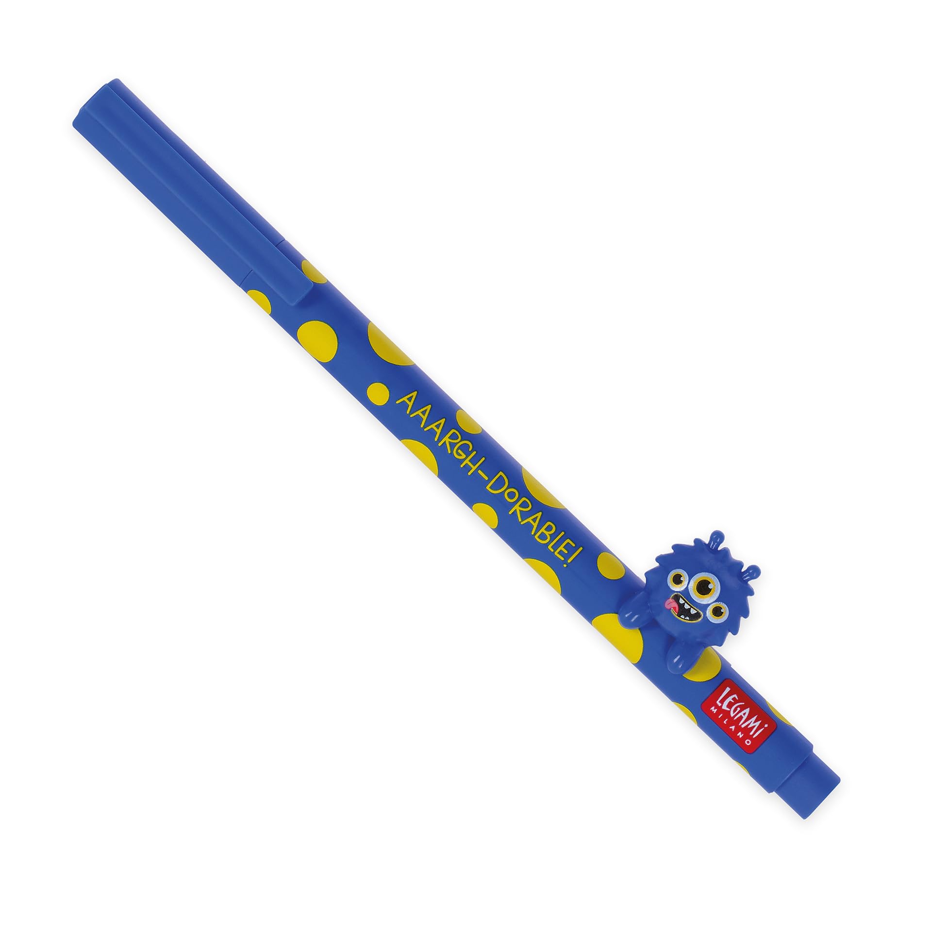 Legami - Gel Pen with Decorative Animal - Lovely Friends Monster Theme Avoid Rolling Blue Ink Removable and