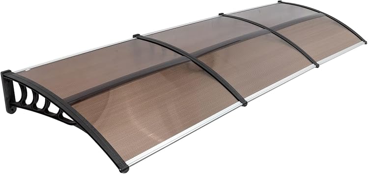120"x40" Window Door Awning Canopy, Polycarbonate Cover Entry Door Outdoor Window Awning Exterior, UPF 50+, Front Door Overhang Awning for Sun Shutter, UV, Rain and Snow Protection, Hollow Sheet