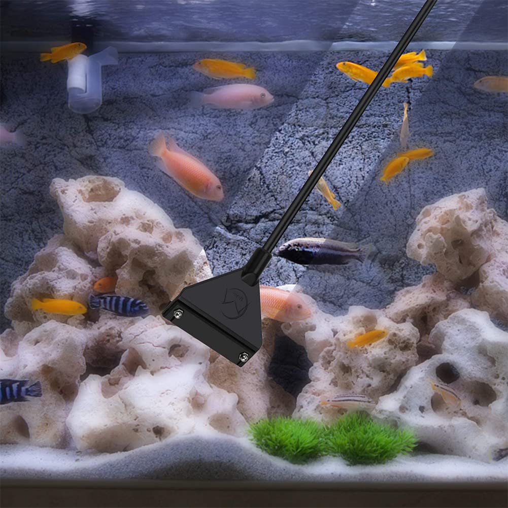 Grattoir À Algues,Nettoyeur De Grattoir Algues,Vitre Grattoir Algues,Aquarium Scraper,Nettoyeur D'algues D'aquarium,Avec Lame,Tournevis,Housse De Protection,Kiuiom