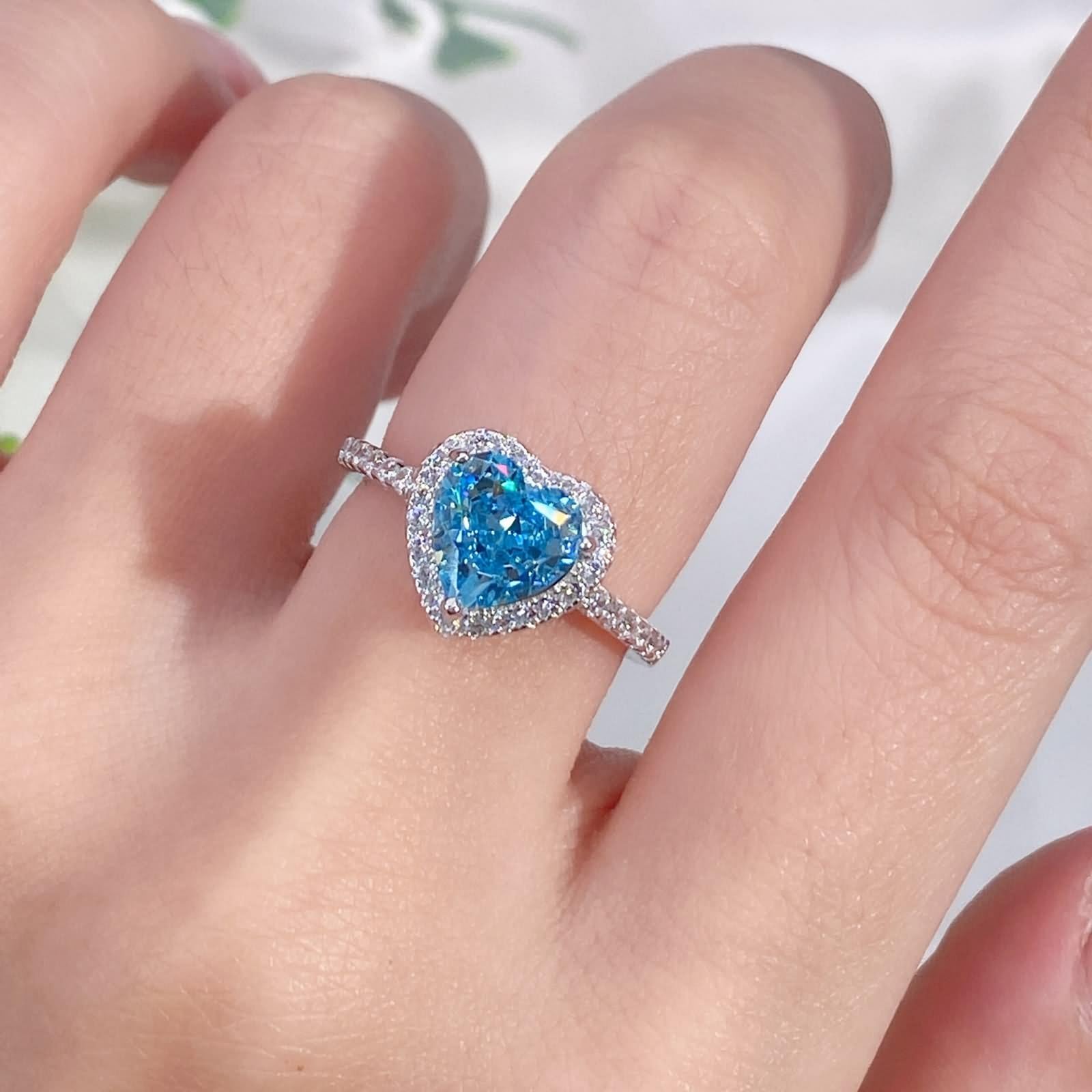 Anillo de joyería para mujer, anillos de compromiso para mujer, corazón de 4 quilates, zafiro Padparadscha creado en laboratorio con moissanita, oro blanco/platino 950