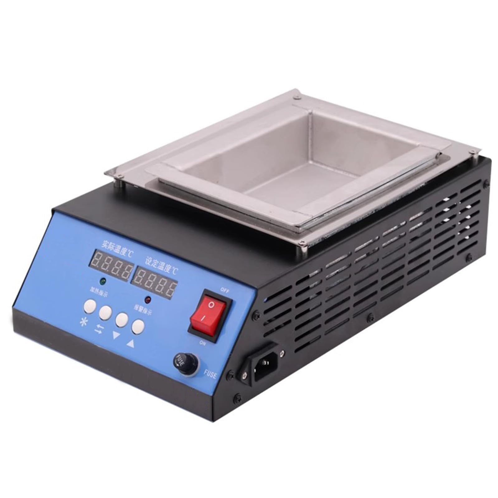Eoweiot Solder Melting Pot, Lead-free Titanium, 5.7KG Capacity, Temperature Control 30-400℃ for Welding and Soldering
