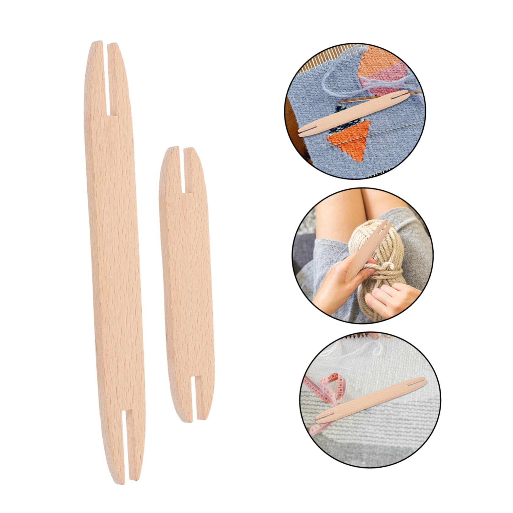 5 Sätze Webschiffchen Webschiffchen Wandteppich Knit Set Webstuhl Crochet Hooks Gebogene Nähnadeln Polsterung Schiffchen Weben Werkzeug Weberei Weben Strickshuttle Holz 4 Stück * 5