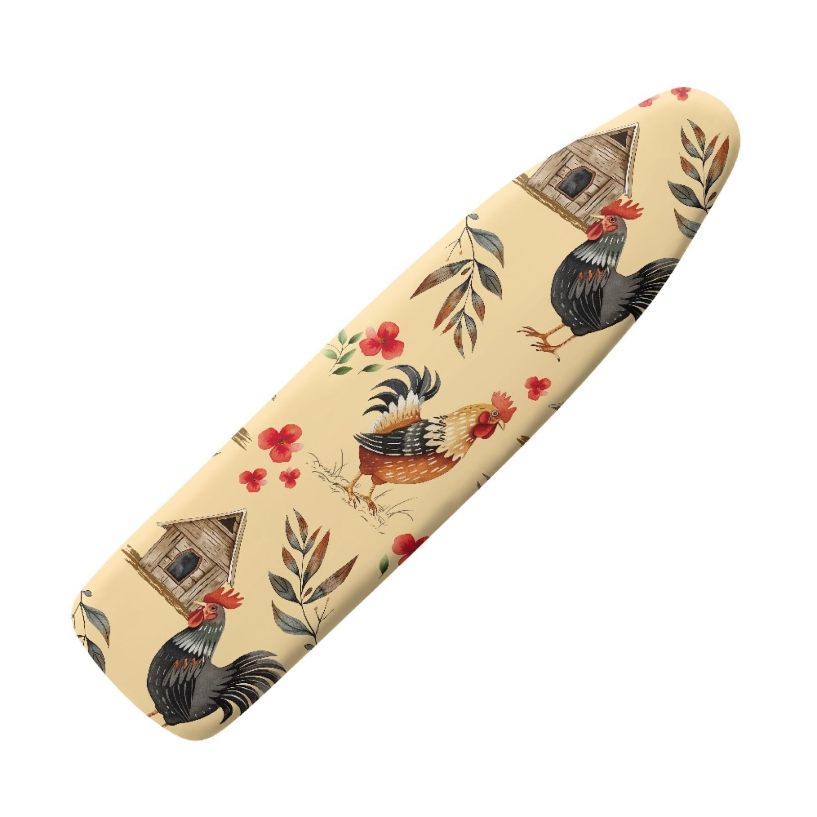 Elasticated Ironing Board Covers 125 X 45 Grey Rooster Universal iron board covers and Padding,Adjustable Fastener,Durable,Washable,Easy to Install,Slip-resistant and heat-resistan
