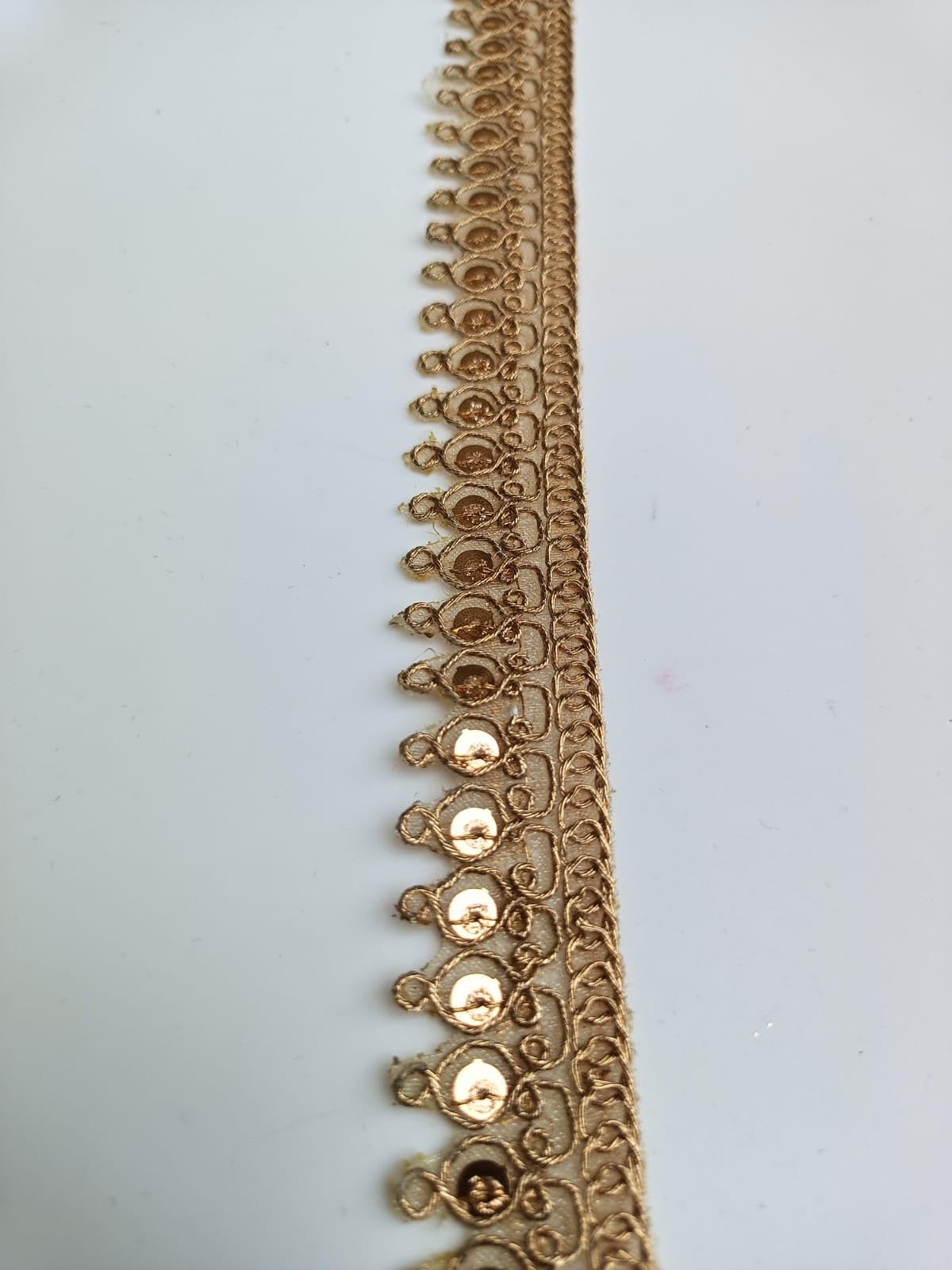 Swag Multi Border lace Sequin Golden Lace Saree Border Decorative Trim Ribbon for Sewing Lace (Golden Border 120, 9 Meter)-picture-30