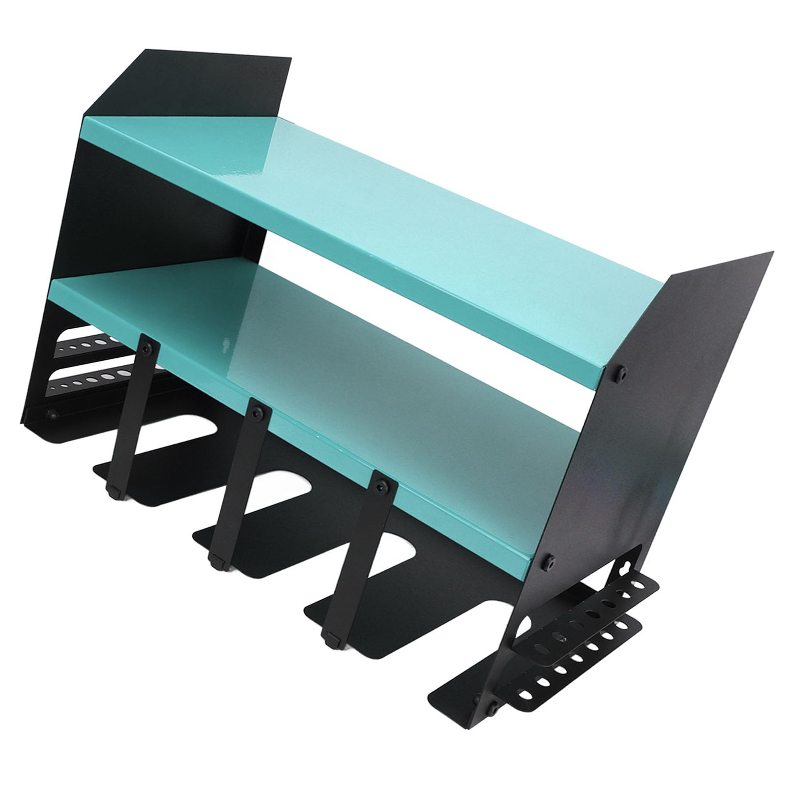Yctze Strumento di Alimentazione a 4 Slot Compatto, Portaoggetto di Ferro Montato a Parete per Esercitazioni, Cacciaviti e Accessori-per Officina e Garage (BLUE)