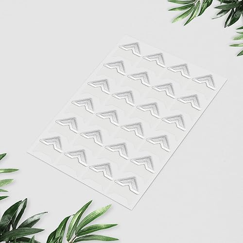 Miniatura 30 de GOONAVI 10 hojas de 240 esquinas de fotos doradas brillantes sin ácidos, montaje autoadhesivo para suministros de álbumes de recortes de boda, álbum