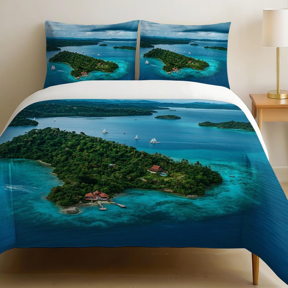Housse de couette 220x240 respirante qui ne glisse pas grâce à sa fermeture éclair