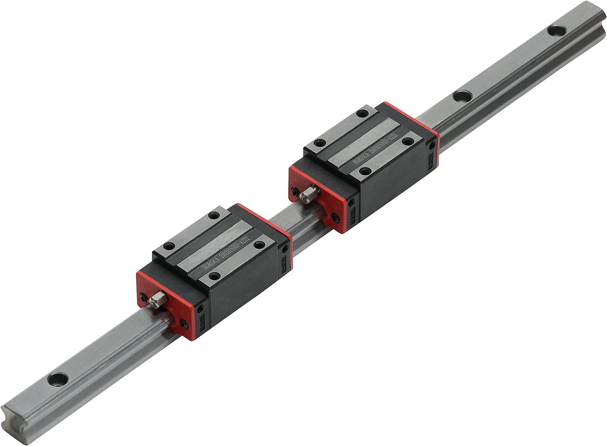 Square Linear Guideway Rail HSR15-39.37 inch / 1000mm +2Pcs CR Carriage Slider Block for CNC Machine and DIY Project