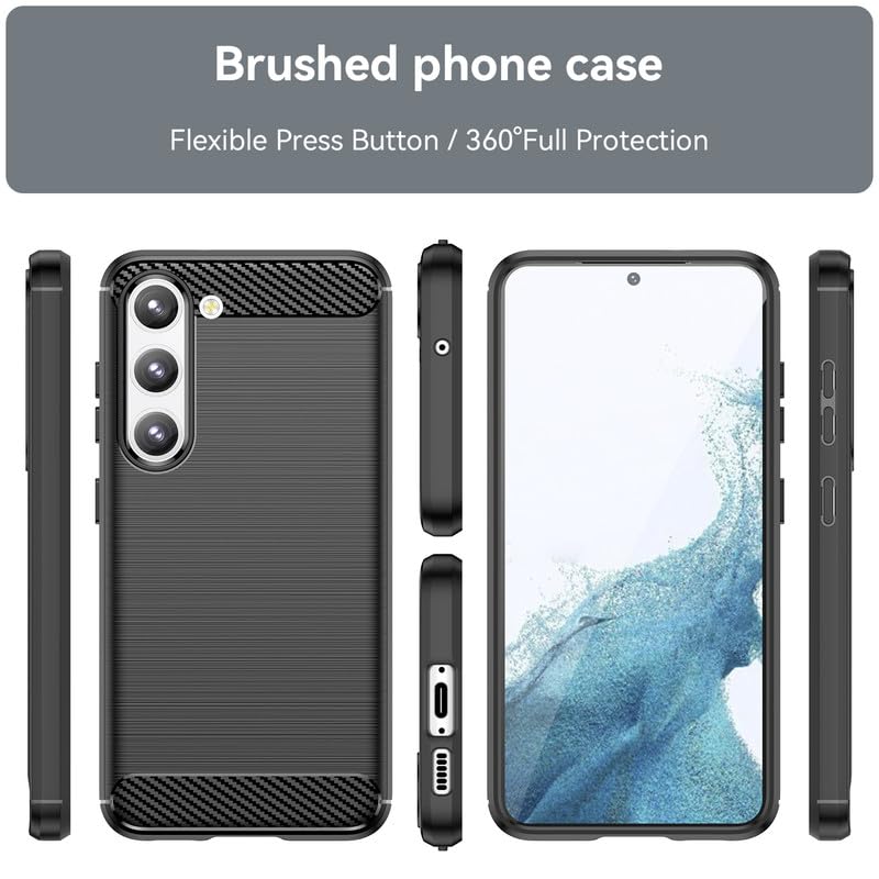 Image of Hybrid Carbon Fiber Back Case for Samsung Galaxy S23 (Black)