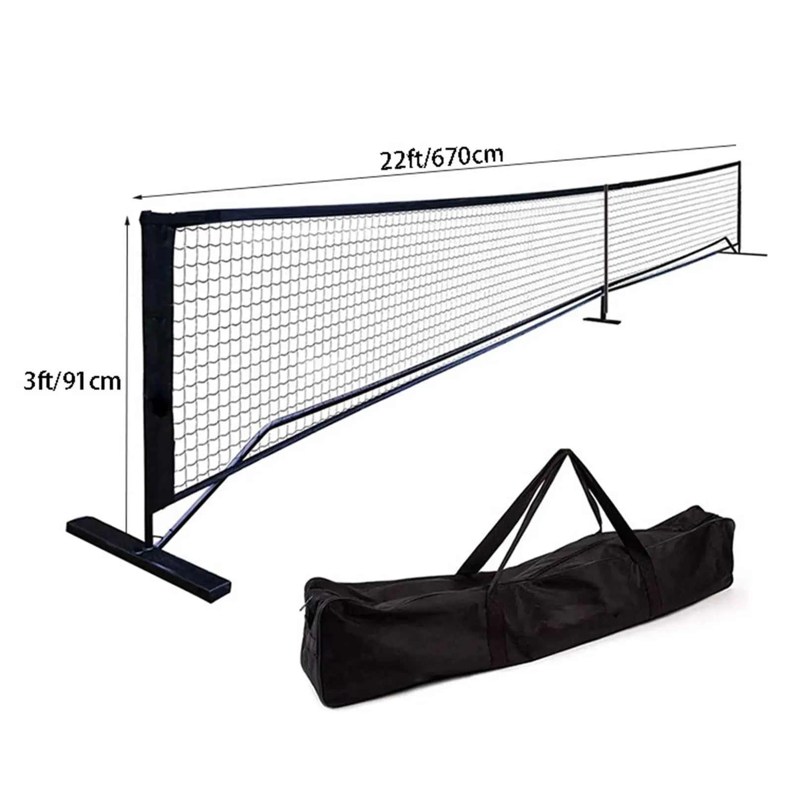 Rete da Pickleball Rete da Pickleball Set con Struttura in Metallo Feste in Campo Allenamento Facile da installare