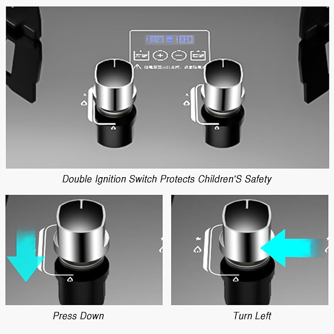 Estufa a Gas Empotrable 75 cm 2 Puestos Acero Inoxidable miniatura 7