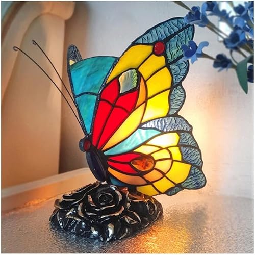 AVEO Lámpara de mesa Swallowtail Butterfly Lámpara de mesa, decoración de escritorio, lámpara de escritorio con sensor táctil, lámpara de noche de