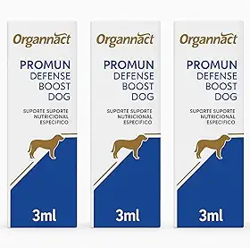 Kit 3 Suplementos Cães Promun Defense Boost Dog 3ml Probiótico Omega 3 Suporte Nutricional Casa Buritis