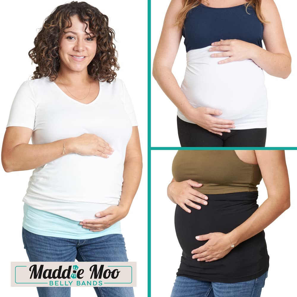 Fascia per pancia senza cuciture Premaman e Postpartum, in cotone, 4XL, colore: Blu/Nero/Grigio; Confezione da 3