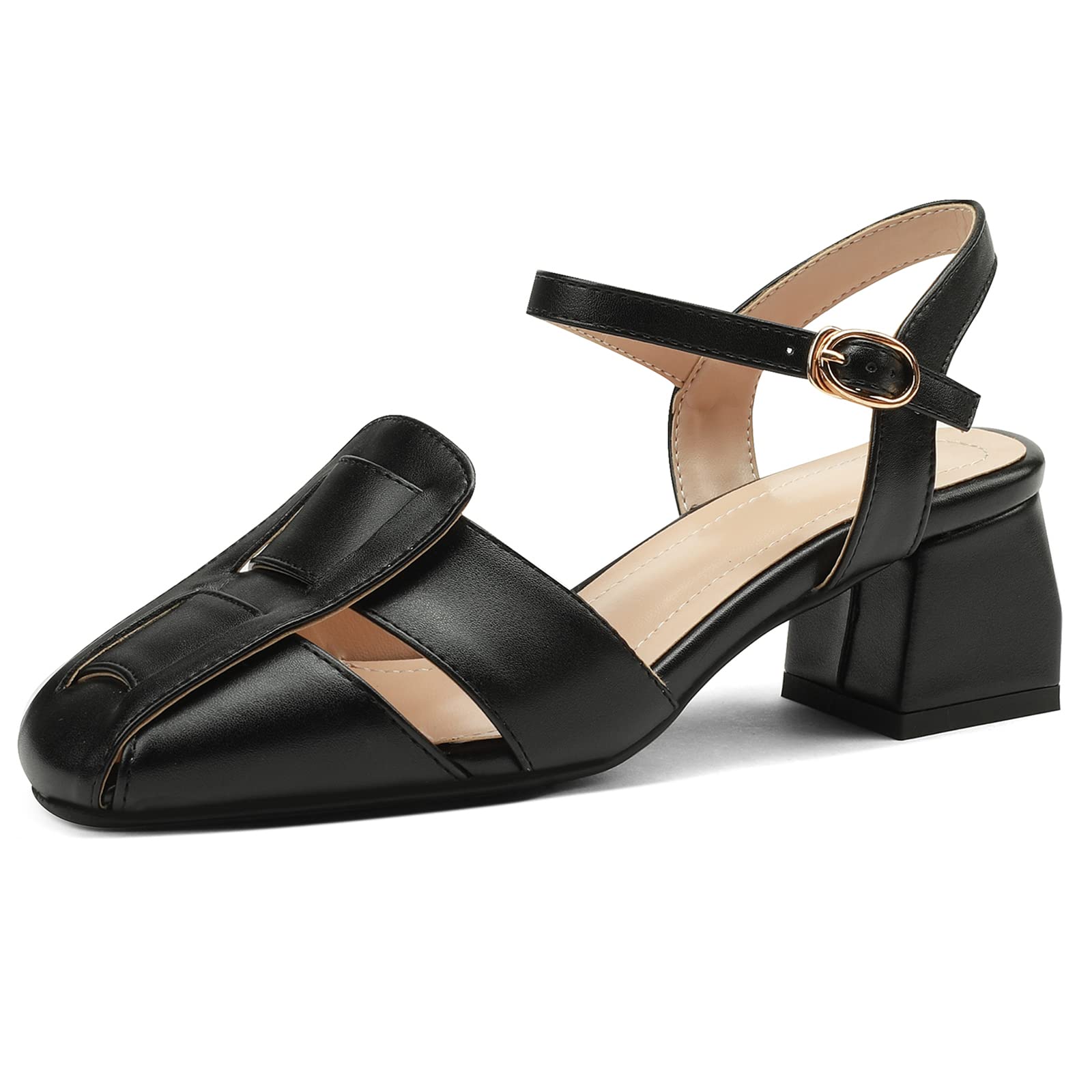 Lizoleor Sandali Donna Tacco Largo Medio Chiuse Roma Moda