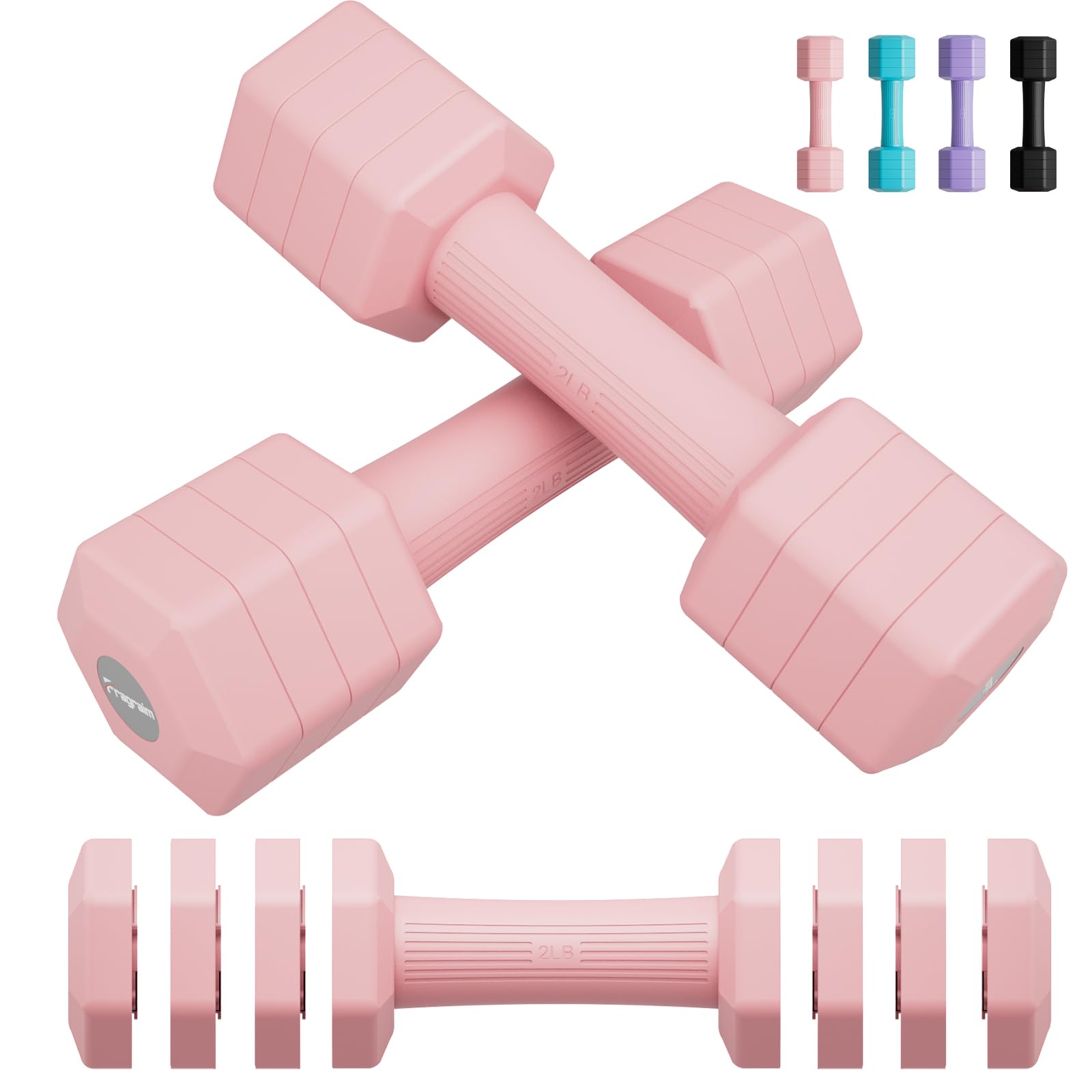 Fragraim Adjustable Dumbbells Set for Women Men 4.54 kg