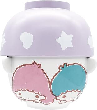 Sun-Art SANRIO Little Twin Stars Soup Bowl, Rice Bowl, Mini Dinnerware Set, 3.9 x 2.4 inches 10 x 6 cm, 6.8 fl oz 200 ml, Stackable Compact Storage, Goods, Miscellaneous Goods, Birthday Gift