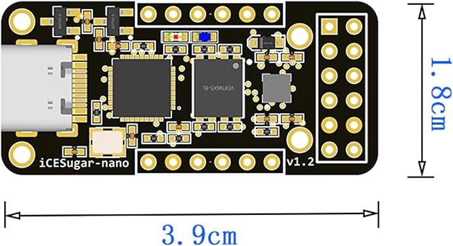 iCESugar-nano FPGA Development Board Open Source RISC-V iCE40LP1k Standard PMOD Connector (iCESugar-nano)