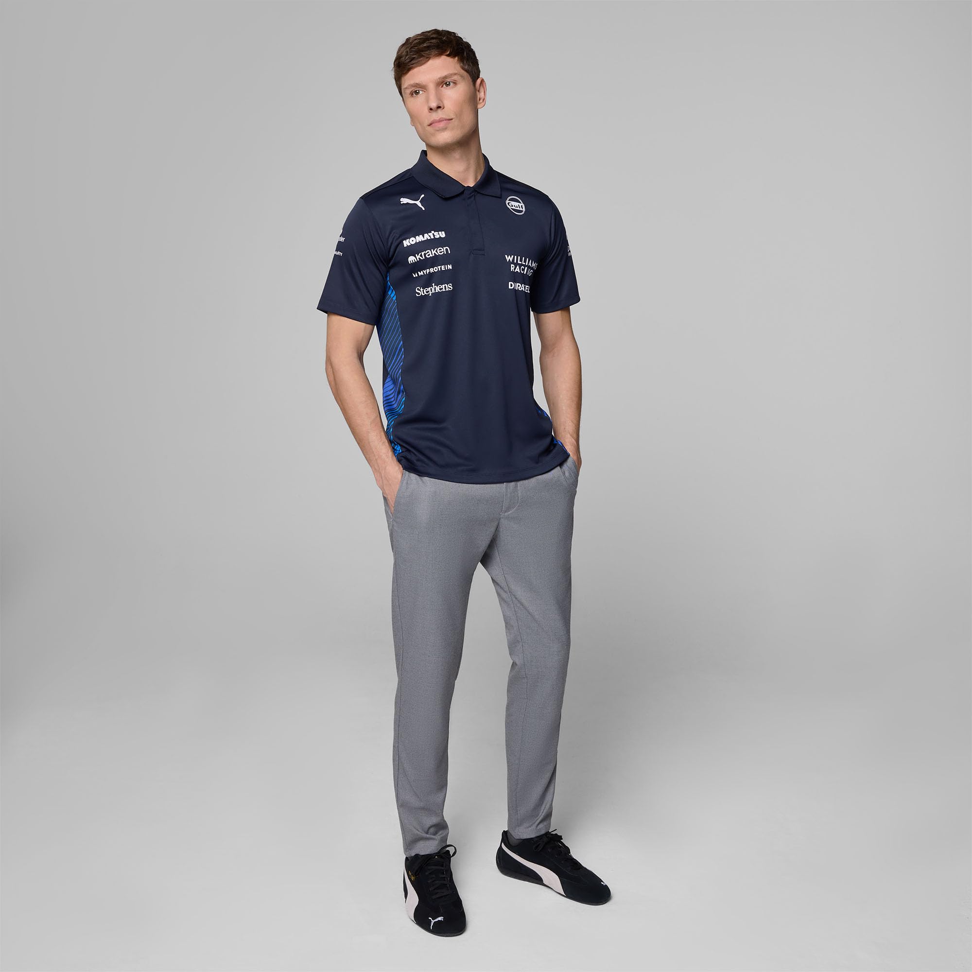 PUMA Williams Racing Formula 1 Polo del Equipo 2025 para Hombre - Azul Marino