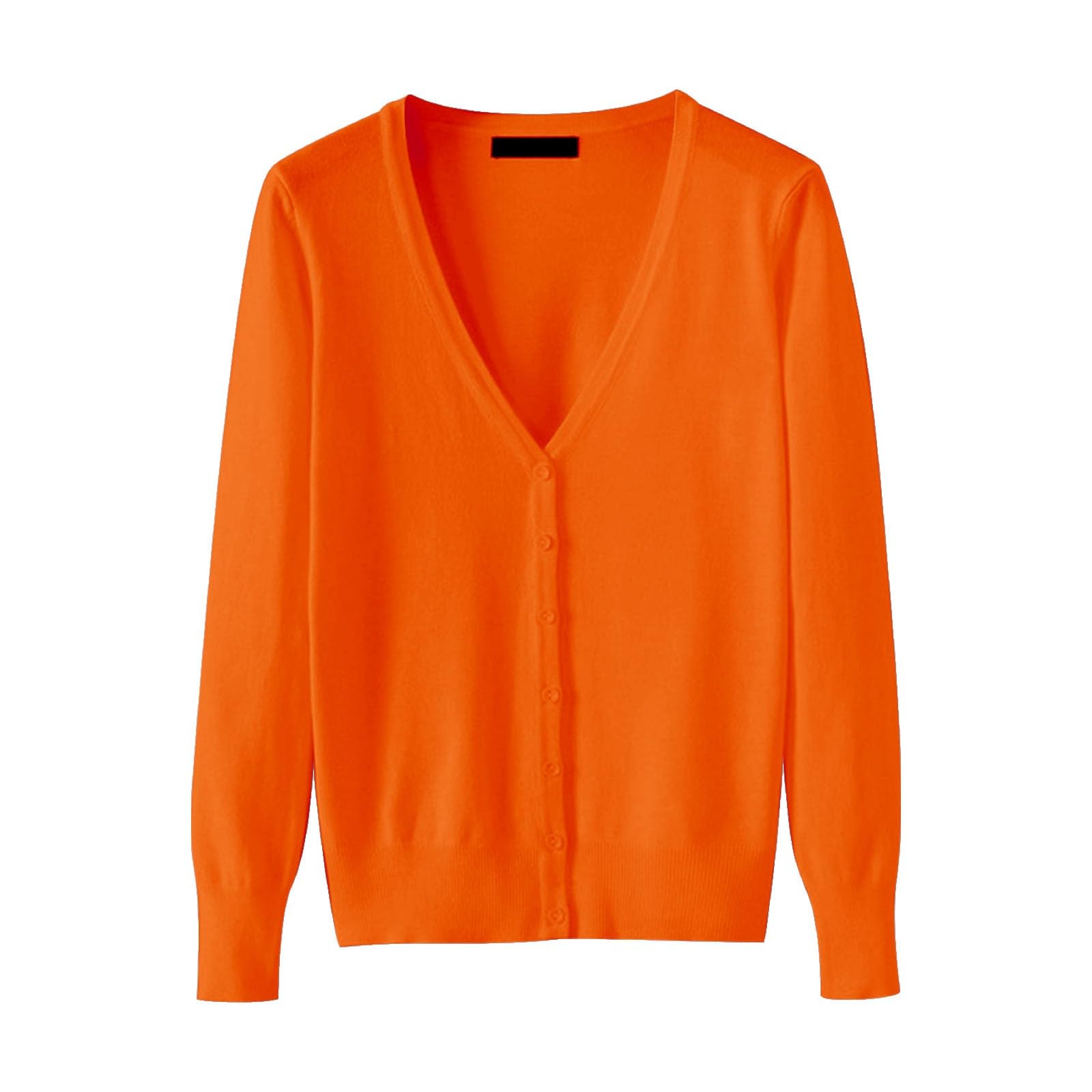 Generisch Cárdigan de mujer con cuello en V para ocio y oficina, corte holgado, chaqueta clásica para mujer, chaqueta de punto básica, fina, chaqueta de punto básica, chaqueta de primavera para otoño