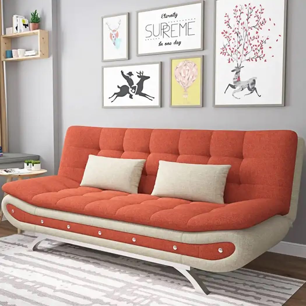 Ripple FURNITURE Stylish Sofa Bed for Versatile Living Cozy Sofa Turns Bed Comfort for Sitting or Sleeping (Russet)