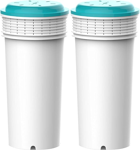 Waterdrop Filter Cartridge, Replacement for Tommee Tippee® Closer to Nature® Perfect Prep® Machine Replacement Filter, New Lid (2 Pack)