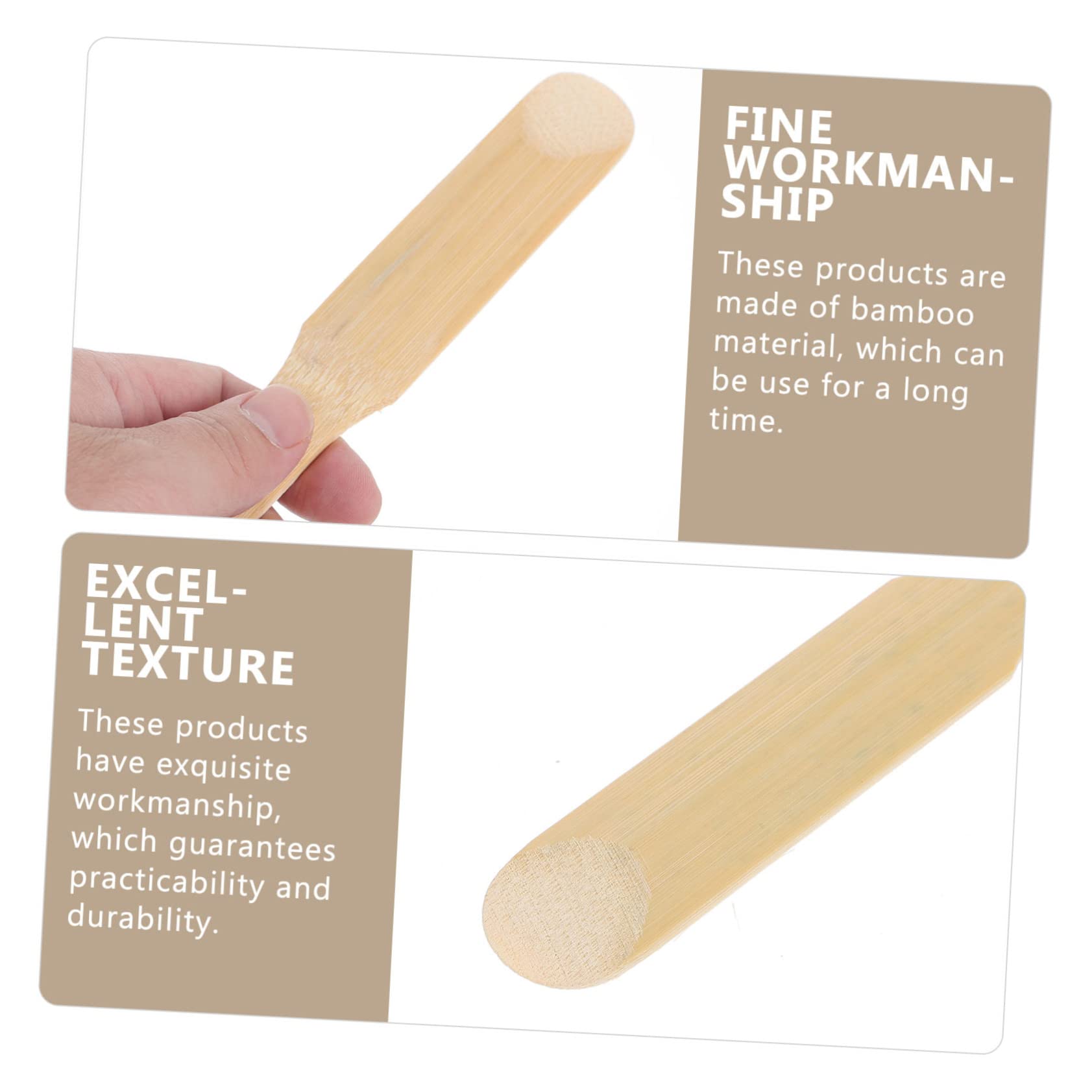 OKUMEYR Dumpling Making Tools 6 Pcs Bamboo Stuffing Spoon Set Non-burried Comfortable Grip for Dumpling Makers