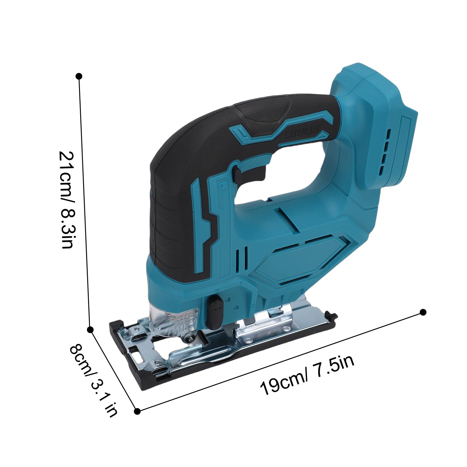Asixxsix circolare, circolare a batteria da 21 V con tagli obliqui da 0° a 45°, velocità variabile, luce LED, 4 impostazioni orbitali, mini (Dispositivo nudo, senza batteria, senza)