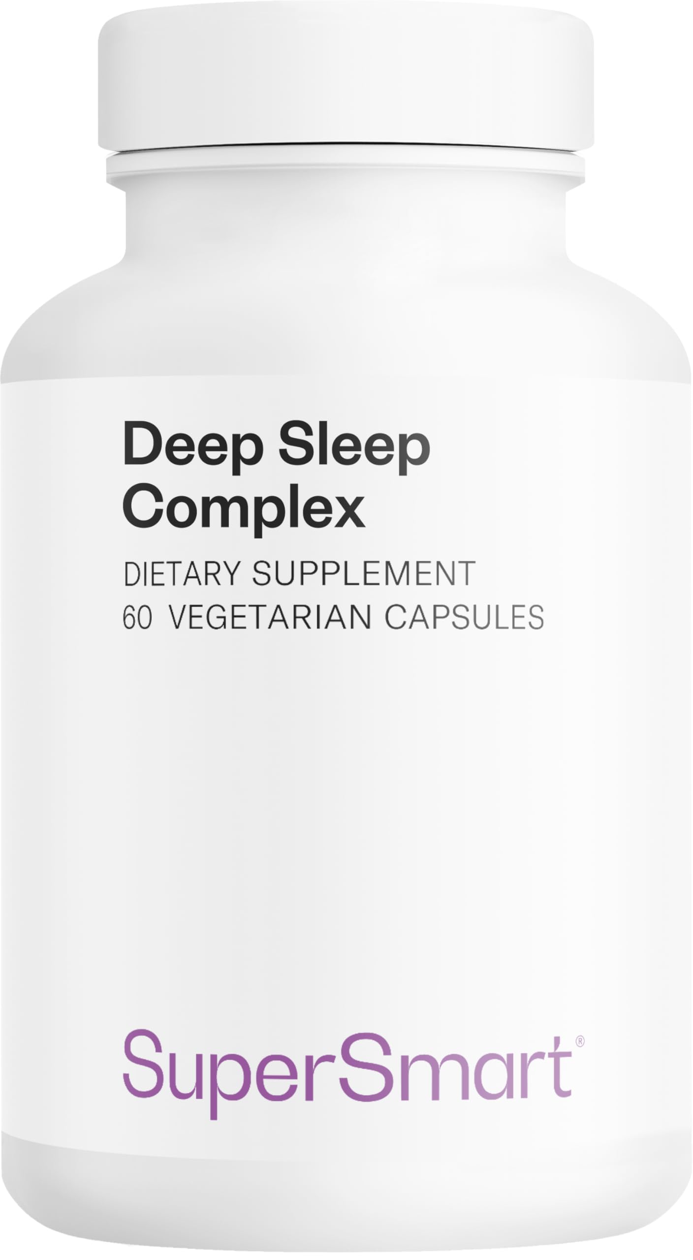 Deep Sleep Complex - Anti-Réveils Nocturnes - 60 Gélules - SuperSmart | Formule Naturelle Pour Sommeil Profond Adulte - Nuits Réparatrices - Sans Mélatonine - L-Théanine, PeptiSleep™…