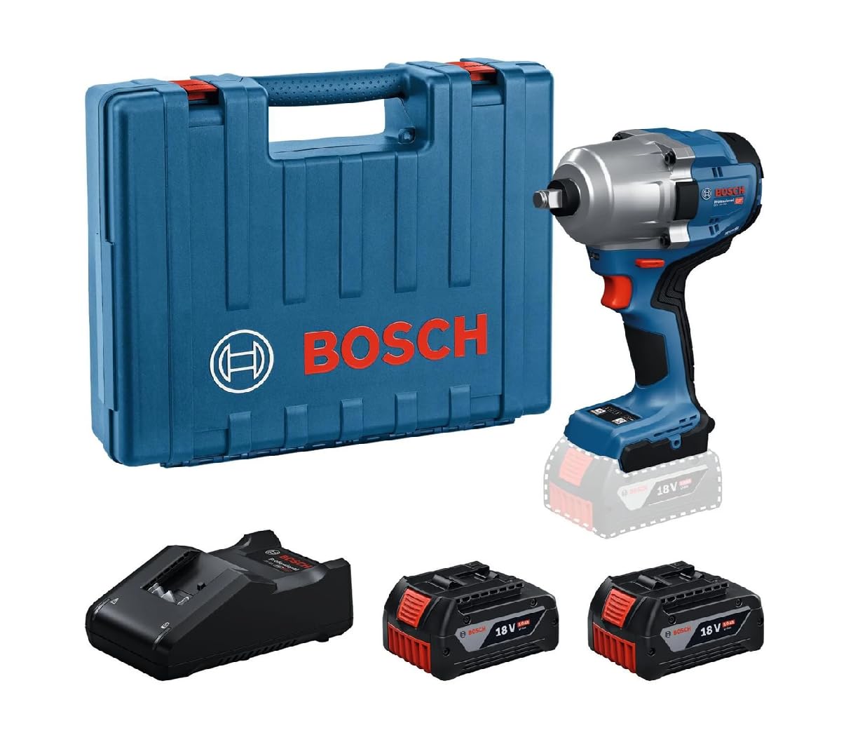 Bosch GDS 18V-780 Akülü Darbeli Vidalama Makinesi/Somun Sıkma Makinesi (2 x 5.0 Ah; Case)