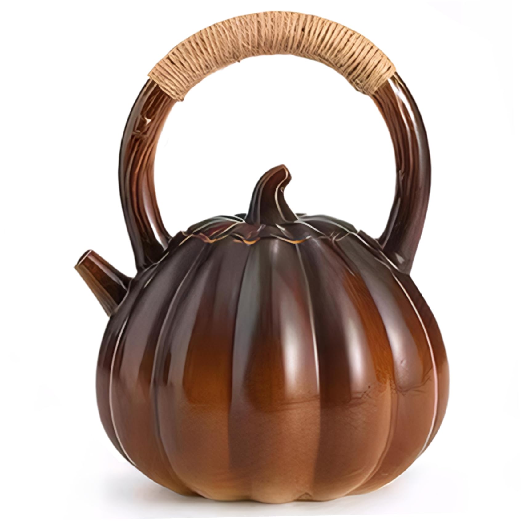 Théière en céramique au design citrouille, bouilloire d'exception