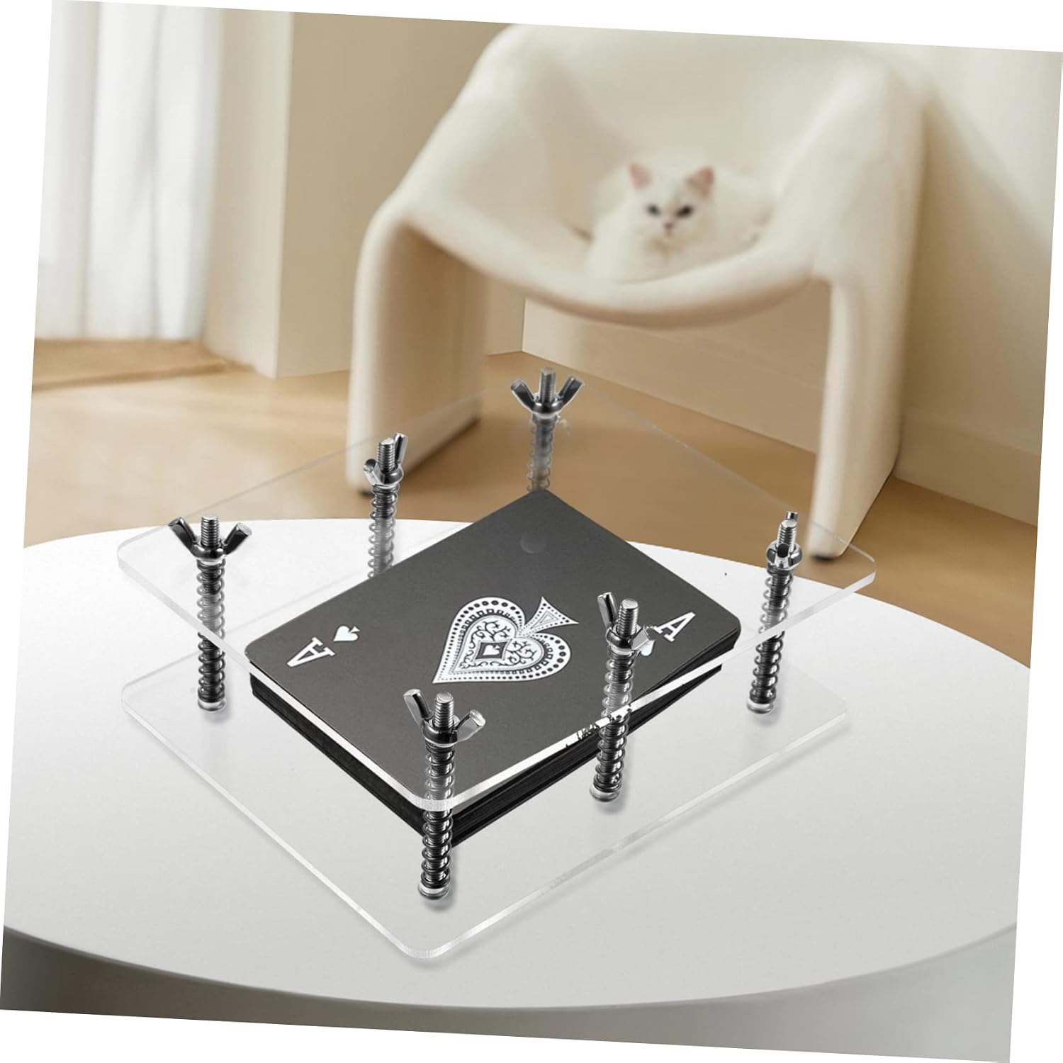 SOLUSTRE 2sets Card Holder Trading Card Organizer Sports Sleeve Pressing Tool Star Presser Flattening Device Repairing Tool Storage Container Supply