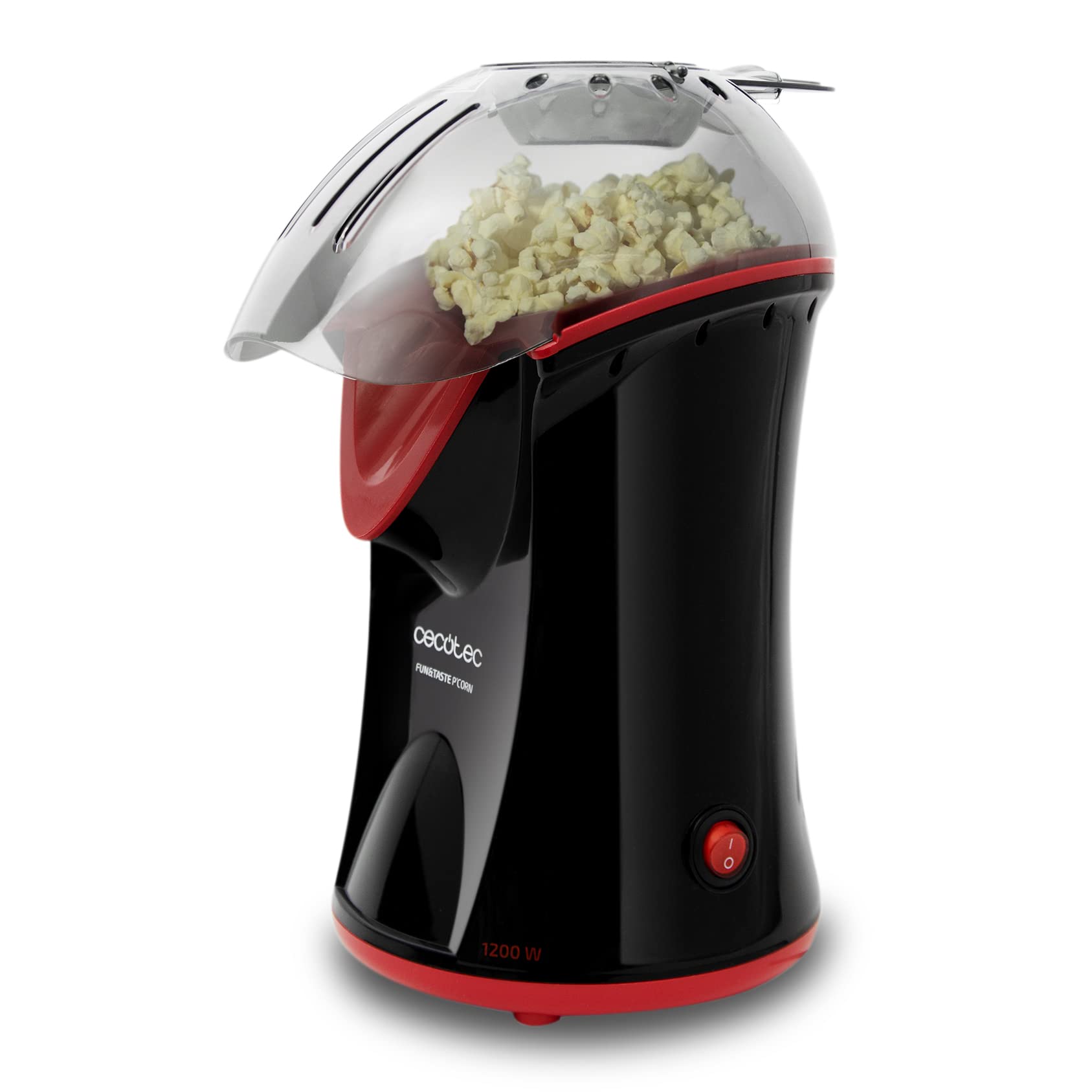 Cecotec Electric Popcorn Fun&Taste P'Corn. 1200 W, convezione, popcorn pronto in 2 minuti, include cucchiaio dosatore, facile da pulire, protezione contro il surriscaldamento