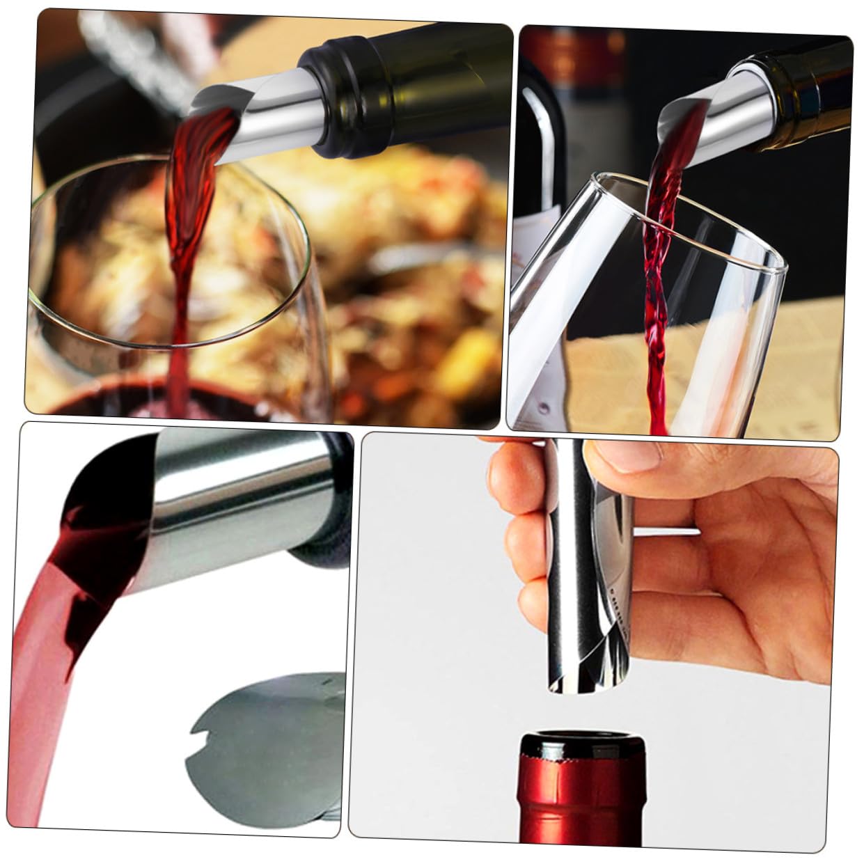 TOPBATHY 5 Set di Versatori per Vino Europeo Aeratori Antigoccia Versatori per Vino Rosso Versatori per Bottiglie 50 Pezzi*5