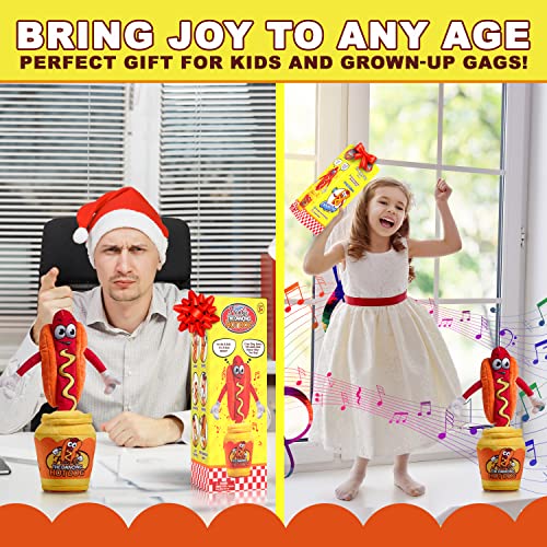 Gagster Dancing Hot Dog – Sings, Yodels, Tells Jokes – Funny Talking Decor Toy for Kids & Adults