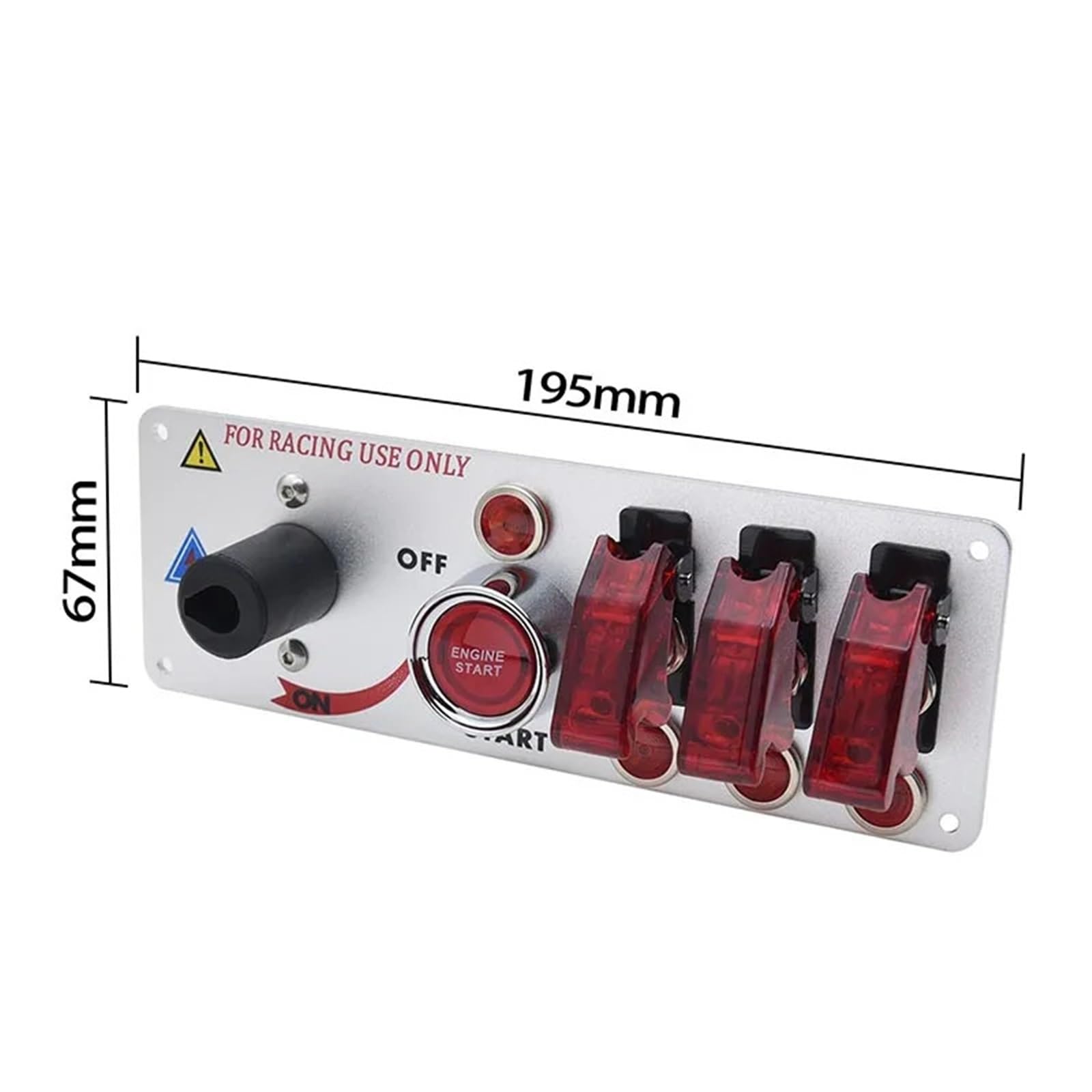 Pulsador Momentáneo‌ Panel de interruptores de encendido LED para coche, 2/4 palancas, apto para motor de coche de carreras, botón pulsador de arranque de 12 V.