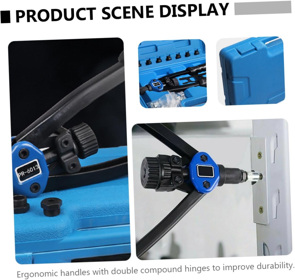 140pcs Hand Rivet Nut Tool Kit with Mandrels M3-m Size, Manual Riveter Setter for Automotive and Industrial Use, Threaded Nut Install Tool in Plastic Carrying Case