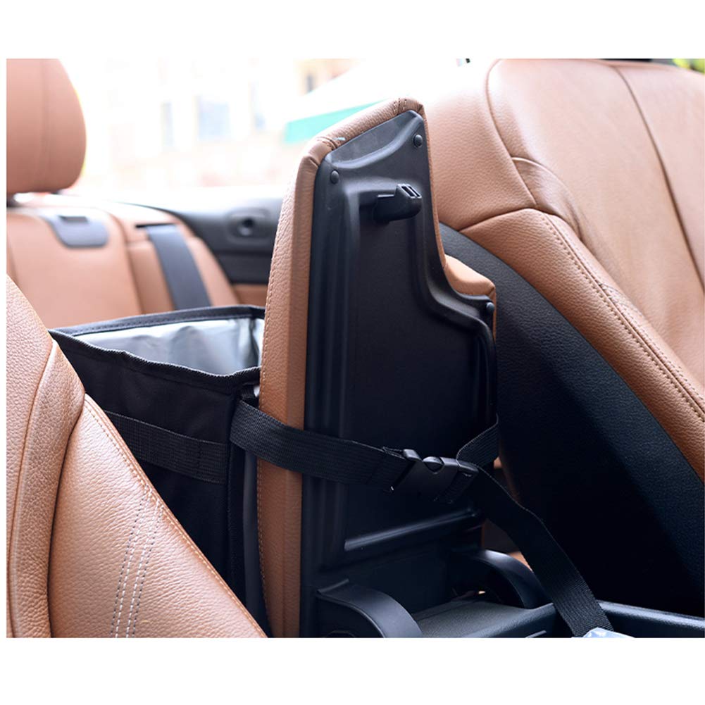 SwirlColor Car Rubbish Bin Waterproof Car Trash Bag Hanging Oxford Cloth Trash Bag Litter Container Collapsible Car Bin Tidy Garbage Organiser With Plastic Garbage Bags