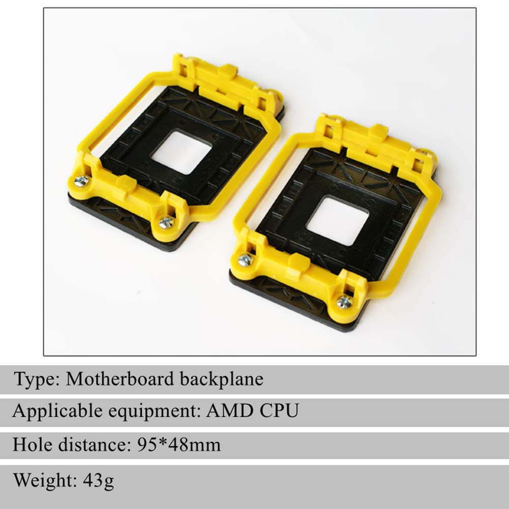 NMD&LR Piastra Posteriore CPU, Backplane In Plastica Per Staffa AM4 Per Schede Madri AMD B350 X370 A320 (Gialla) - 2