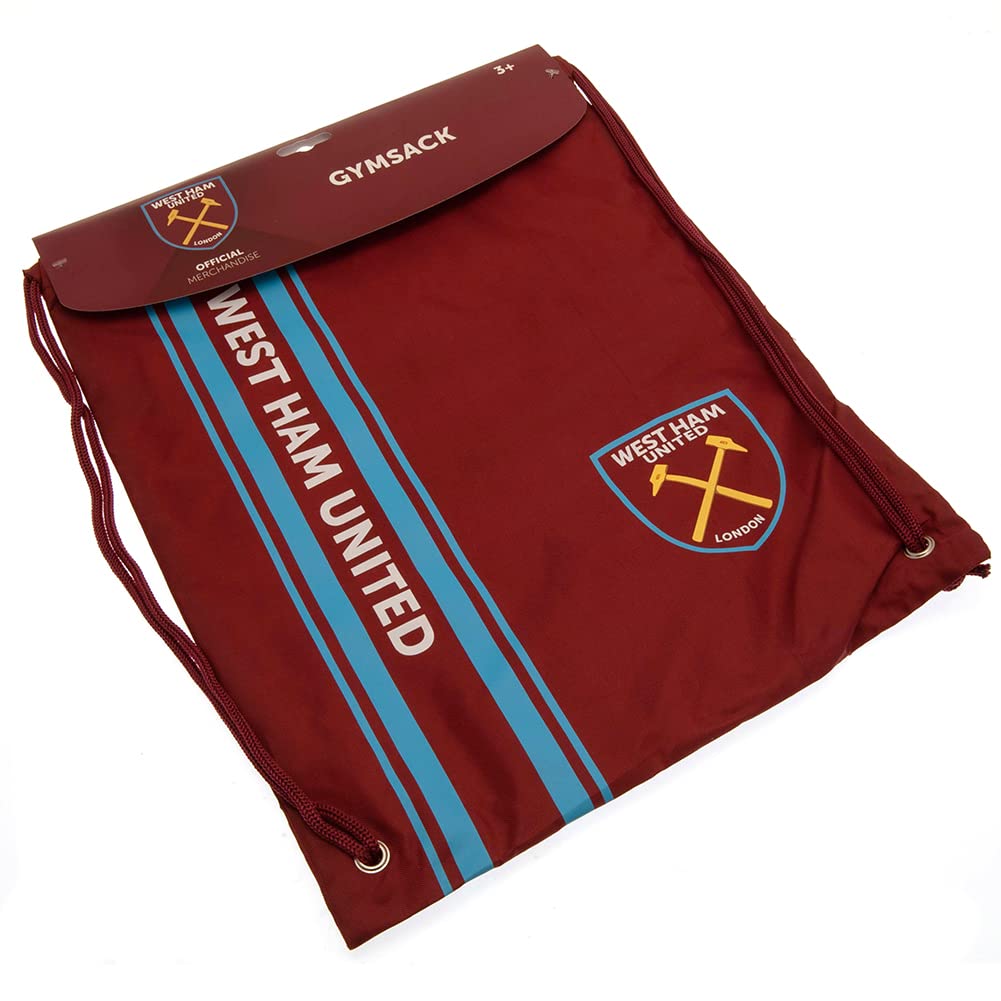 West Ham United FC Gym Bag, Burgandy, 40cm x 33cm - Image 2