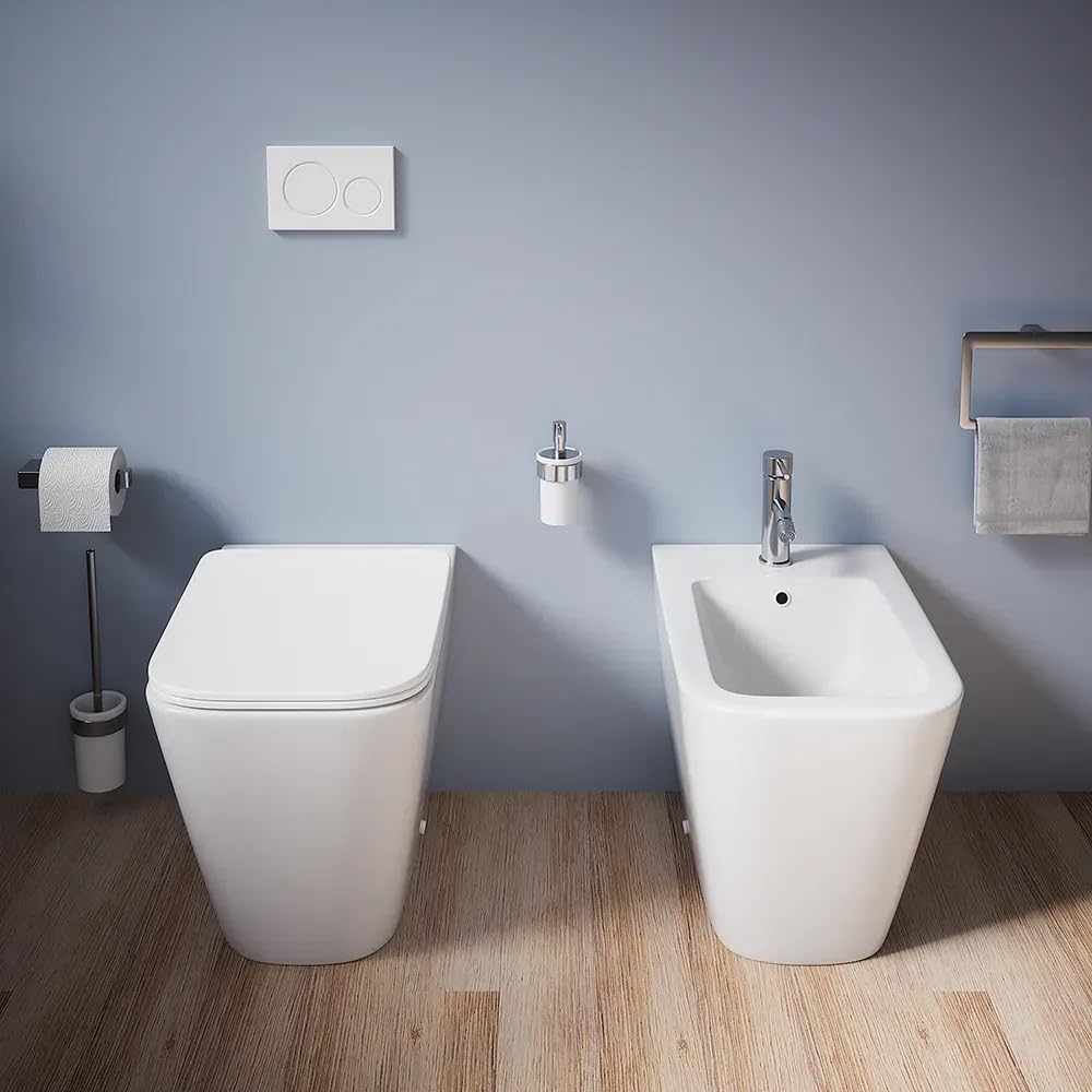 CUBE Sanitari Bidet Vaso WC ceramica RIMLESS sedile coprivaso softclose