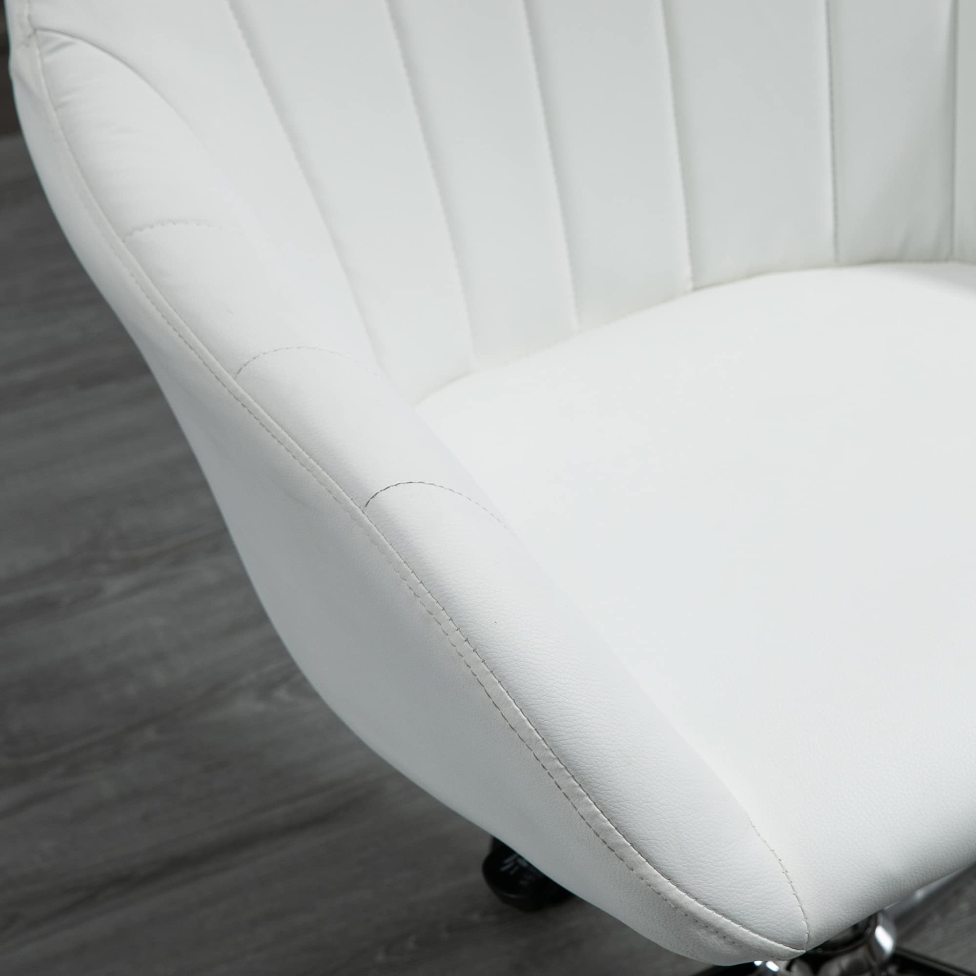 Vinsetto Silla de Oficina Ergonómica Silla Escritorio 60x59x79-89 cm Blanco