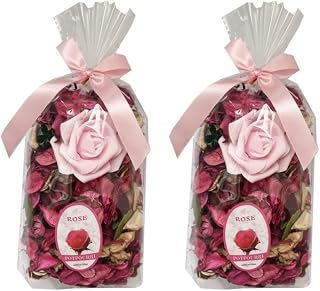 Home Fragrance Perfume Bags, Natural Dried Flowers, Fragrance Bags for Families, Weddings, Cars, Coffee Shops, etc, vase Stuffing and Bowl Stuffing Decoration, 5 Ounces × 2 Bags (Rose)