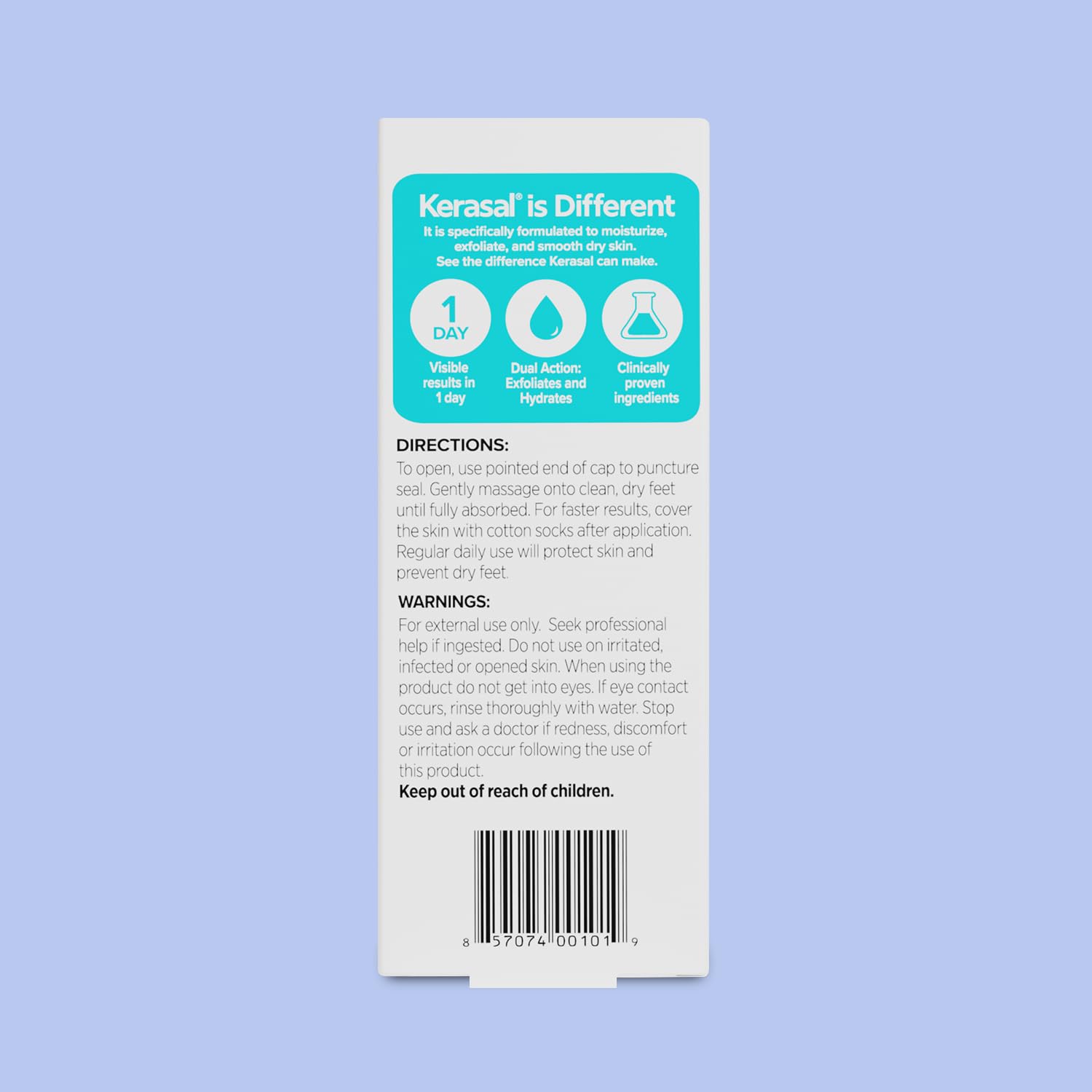 Kerasal 29974 Reparación de pie intensivo Exfoliante Hidratante de pies, 1 oz