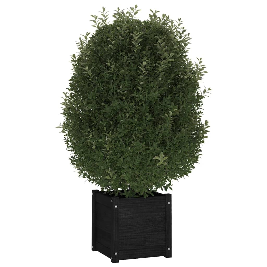 Fioriera Da Giardino In Legno Massello Di Pino 40x40x40 Cm - Per Balcone, Patio O Orto | Da Assemblaggio, Non Trattata