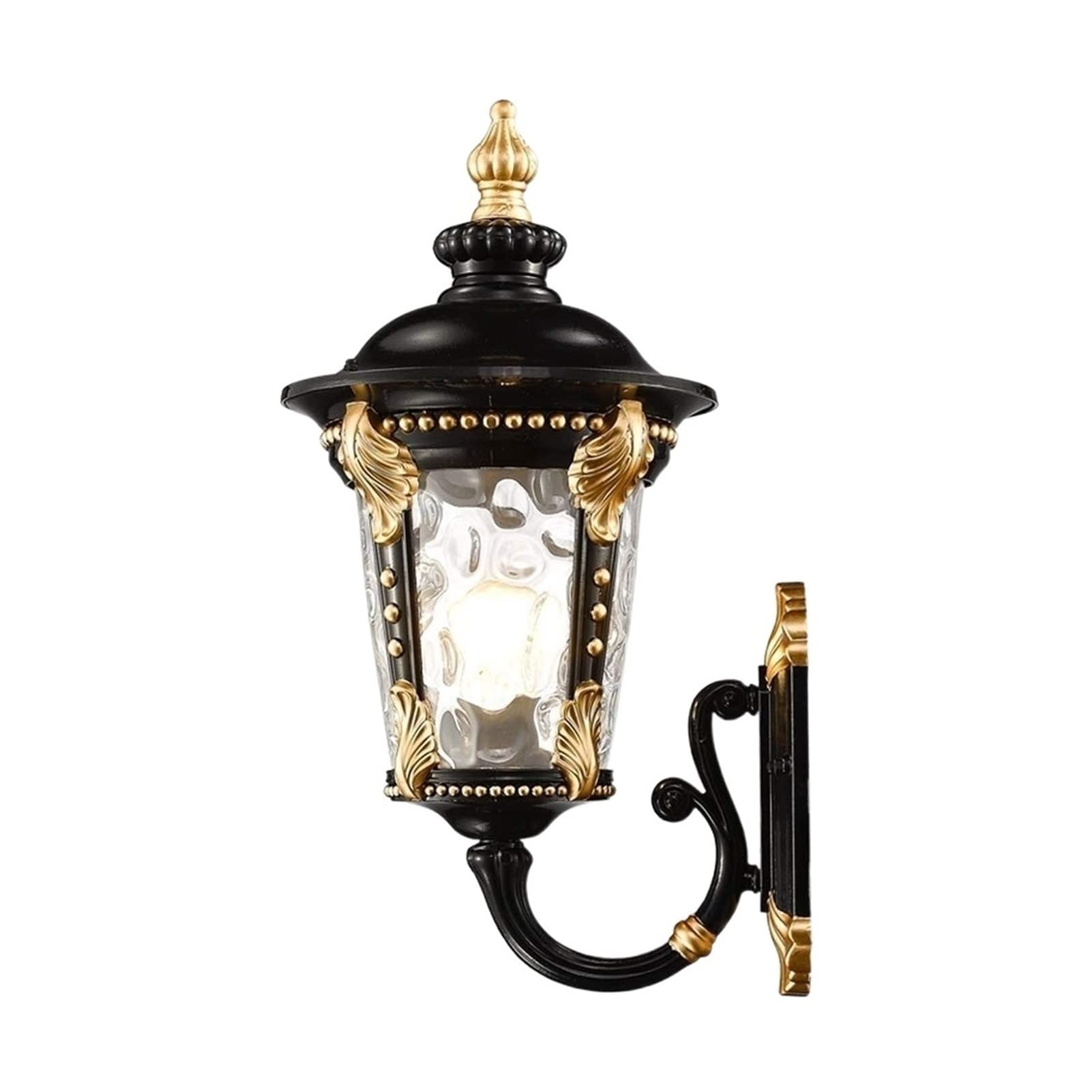 Oświetlenie ścienne Lampa ścienna Retro Zewnętrzna lampa ścienna Wodoodporna aluminiowa zewnętrzna lampa ścienna Wiejska szklana lampa ścienna Dekoracja ścienna Latarnia ścienna Wiktoria Antyczna kink