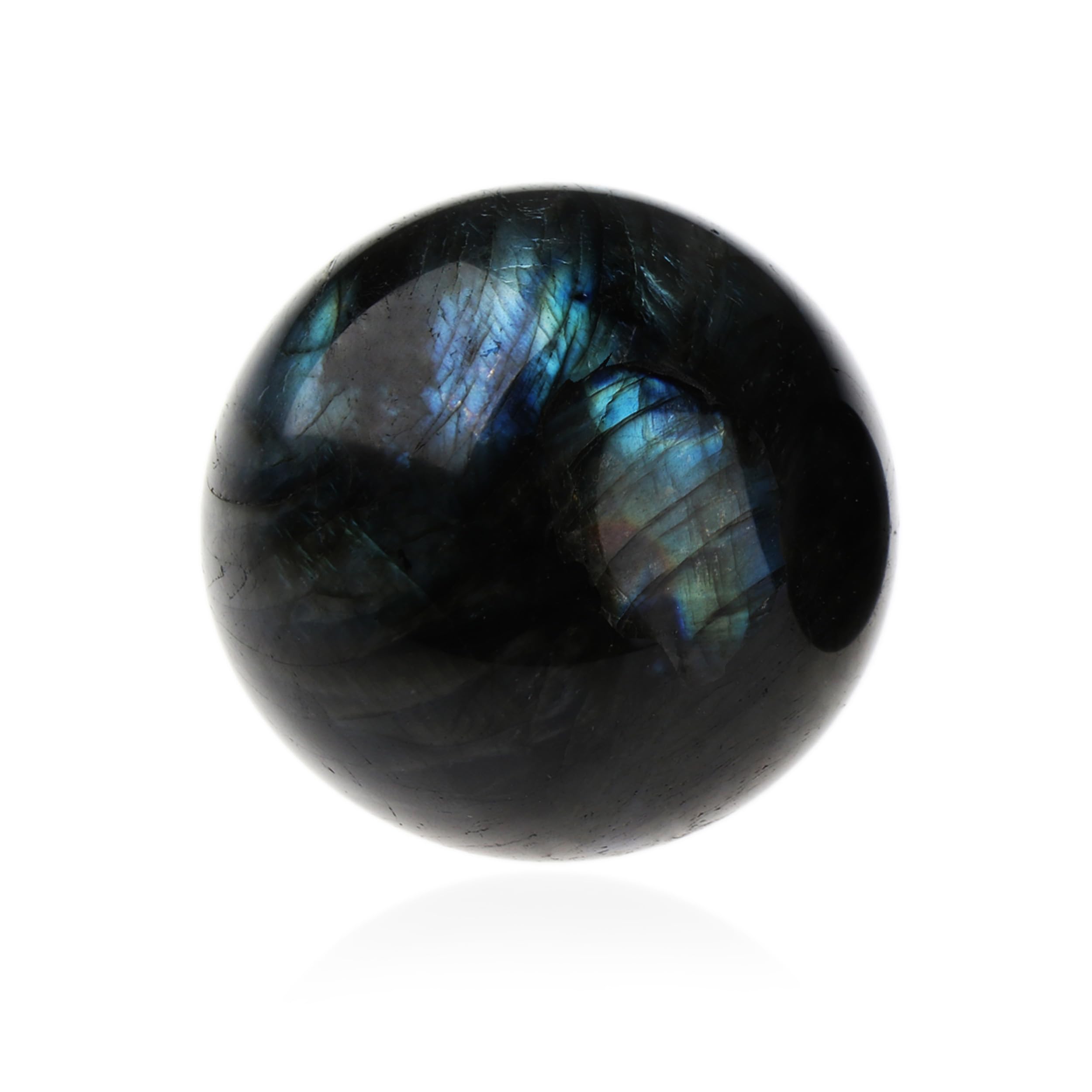NKlaus Forme sphérique labradorite, 50 mm, pierre précieuse pour massage et décoration, 1 pièce